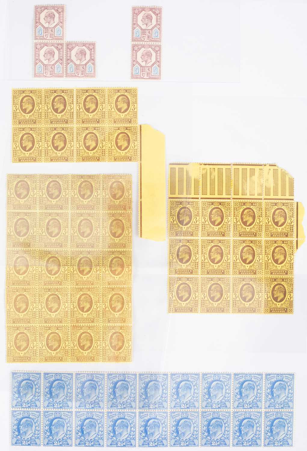 Lot 981 - KEVII group of 63 unmounted mint 2½d
