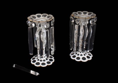 Lot 865 - A pair of Victorian lustres