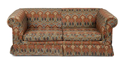 Lot 328 - A Liberty Art Nouveau 'Lanthe' fabric upholstered sofa bed