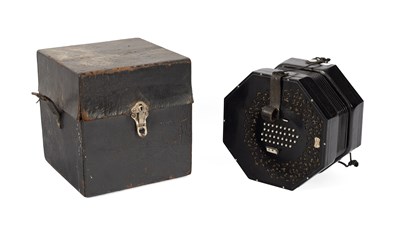 Lot 933 - A Wheatstone & Co. 72 button ebonised concertina