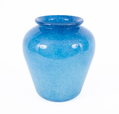 Lot 861 - A Monart art glass vase in mottled blue