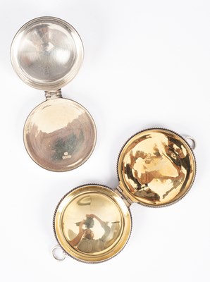 Lot 15 - Two silver communion wafer boxes