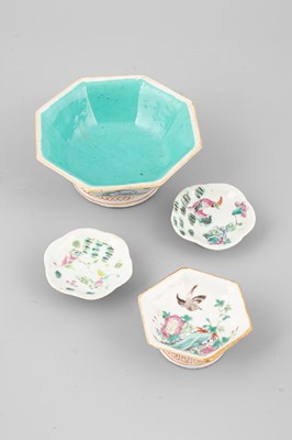 Lot 304 - A group of four Chinese famille rose dishes