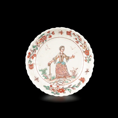 Lot 305 - An 18th Century Chinese porcelain saucer