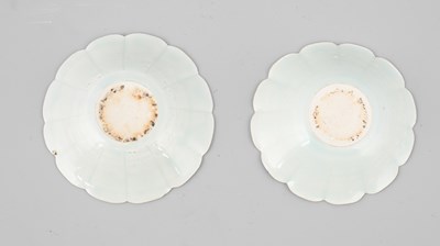 Lot 311 - A pair of small Qingbai foliate dishes