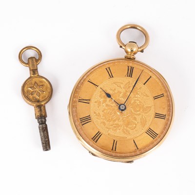 Lot 234 - A lady's 19th Century gold, enamel and diamond open faced pocket watch