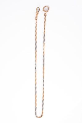 Lot 204 - A Victorian/Edwardian bi-colour watch chain