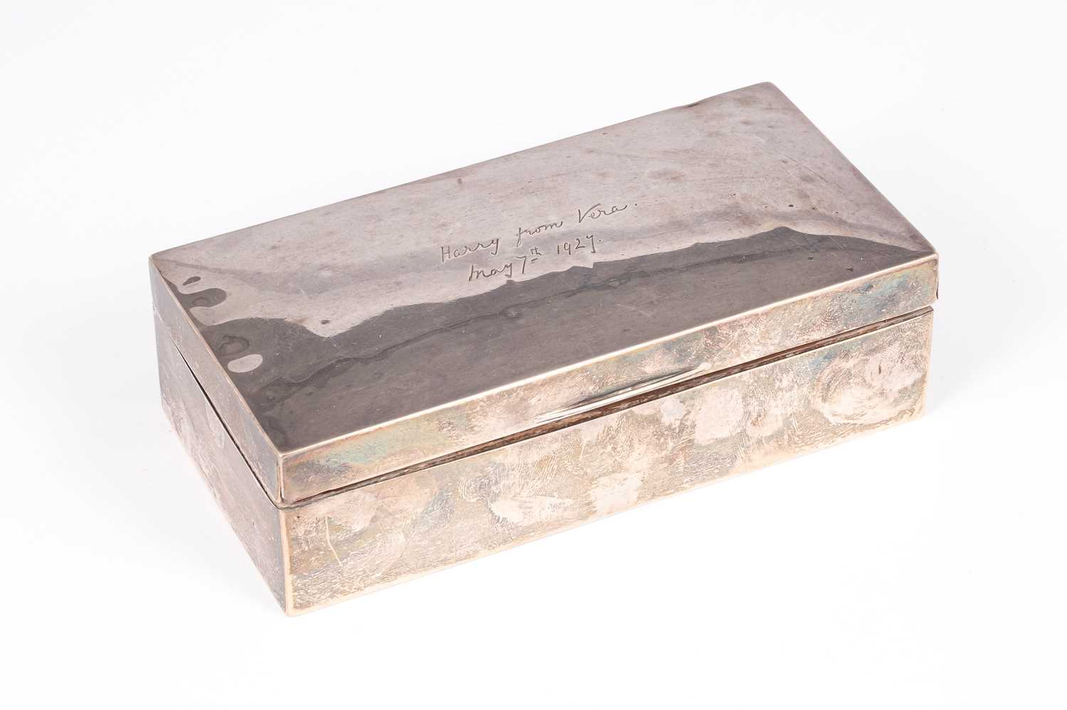 Lot 61 - A silver cigarette box