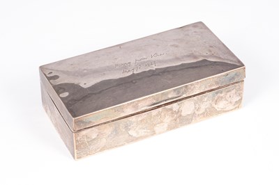 Lot 61 - A silver cigarette box