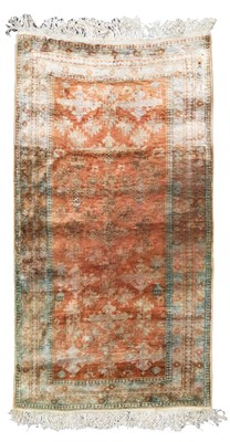 Lot 393 - A Central Persian silk rug