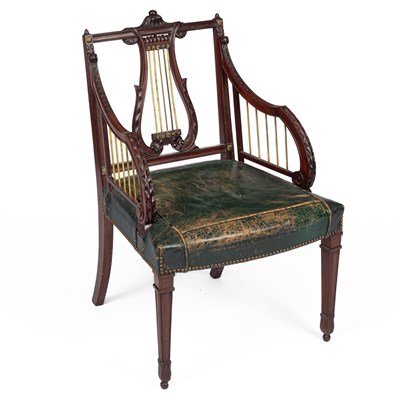 Lot 306 - An Edwardian carved mahogany armchair