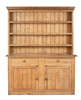 Lot 315 - A late Victorian/Edwardian pine dresser