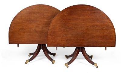 Lot 316 - A 19th Century mahogany twin-pedestal dining table