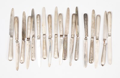 Lot 71 - Eleven George III silver side knives