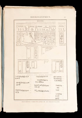 Lot 710 - Young (Thomas) Hieroglyphics, collected by the Egyptian Society