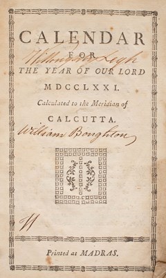 Lot 930 - [Sir Charles William Rouse Boughton (1747-1821) and the East India Company]