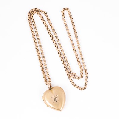 Lot 166 - A Victorian yellow metal heart-shaped locket