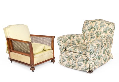 Lot 318 - An Edwardian upholstered armchair