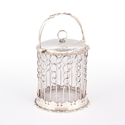 Lot 1 - An Edwardian silver mounted jam or marmalade jar