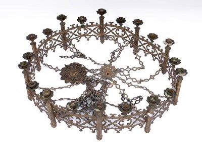Lot 890 - A large Gothic chandelier