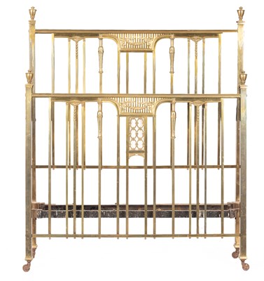 Lot 271 - A tubular brass bedstead