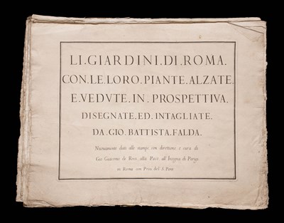 Lot 714 - Falda (Giovanni Battista) Li Giardini di Roma