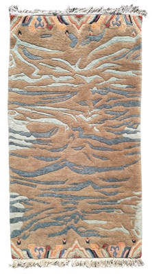 Lot 155 - A Tibetan tiger rug