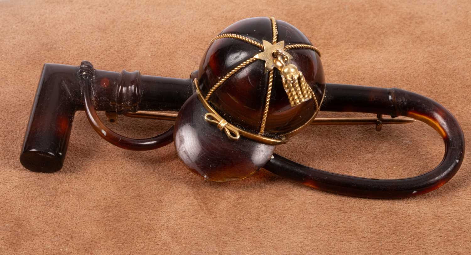 Lot 58 - A Victorian tortoiseshell jockey cap