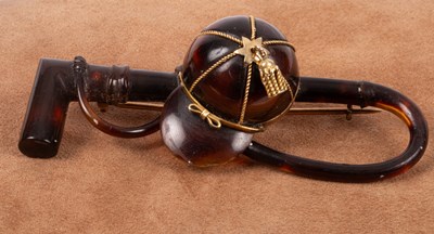 Lot 58 - A Victorian tortoiseshell jockey cap