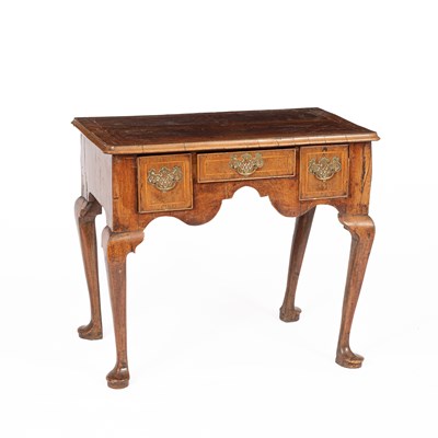 Lot 355 - A George II walnut and line-inlaid lowboy