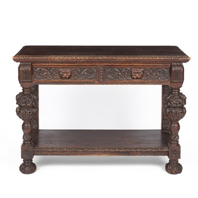 Lot 359 - A Victorian Tudor Revival console table