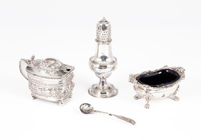 Lot 38 - Three George III silver cruets