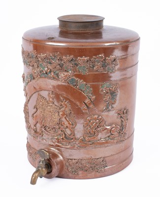 Lot 812 - A stoneware gin barrel