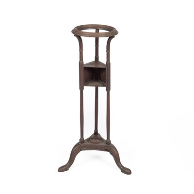 Lot 280 - A George III mahogany wig stand