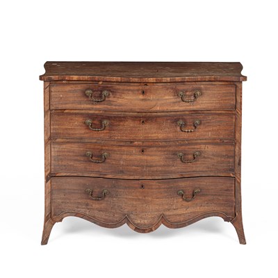 Lot 281 - A George III mahogany serpentine chest of drawers