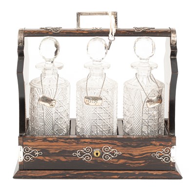 Lot 902 - A Victorian coromandel tantalus