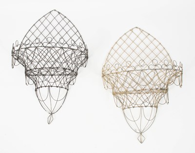 Lot 435 - Celestino Valenti, two wirework wall hanging plant stands