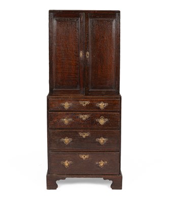 Lot 288 - A George III oak collector's chest on stand
