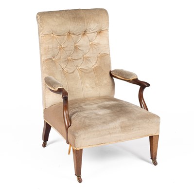 Lot 289 - A 19th Century mahogany easy armchair