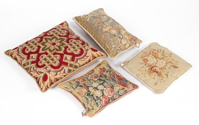 Lot 940 - Four tapestry embroidered cushions