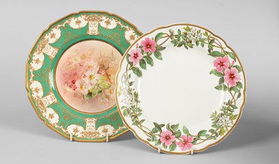 Lot 823 - A Royal Doulton plate painted blossom