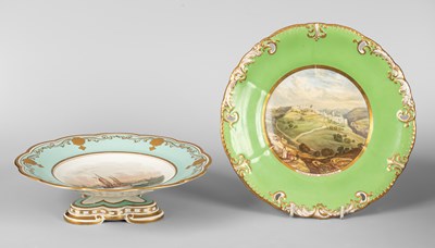 Lot 824 - A Copeland plate painted Mount Zion Jerusalem