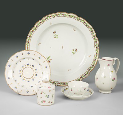 Lot 657 - A group of Nyon porcelain wares