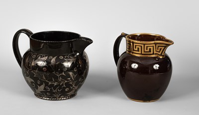 Lot 831 - Two English pottery jugs