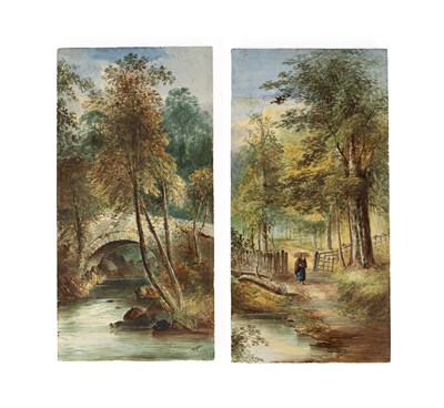 Lot 835 - Two Copeland rectangular plaques
