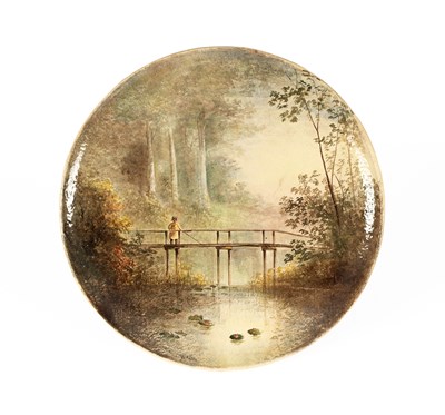 Lot 836 - A large Copeland circular charger painted by W Yale