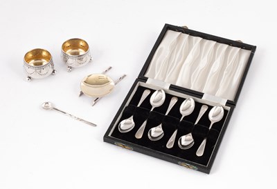 Lot 47 - A modernist silver and silver-gilt salt