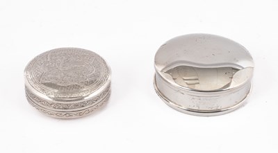 Lot 48 - A Scottish circular silver box