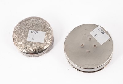 Lot 48 - A Scottish circular silver box