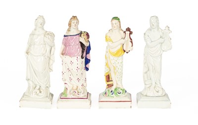 Lot 838 - A group of four Staffordshire pearlware mythological figure